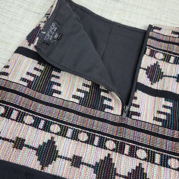 Topshop Fringe Aztec Print Pelmet Skirt 6 - Picture 7 of 7